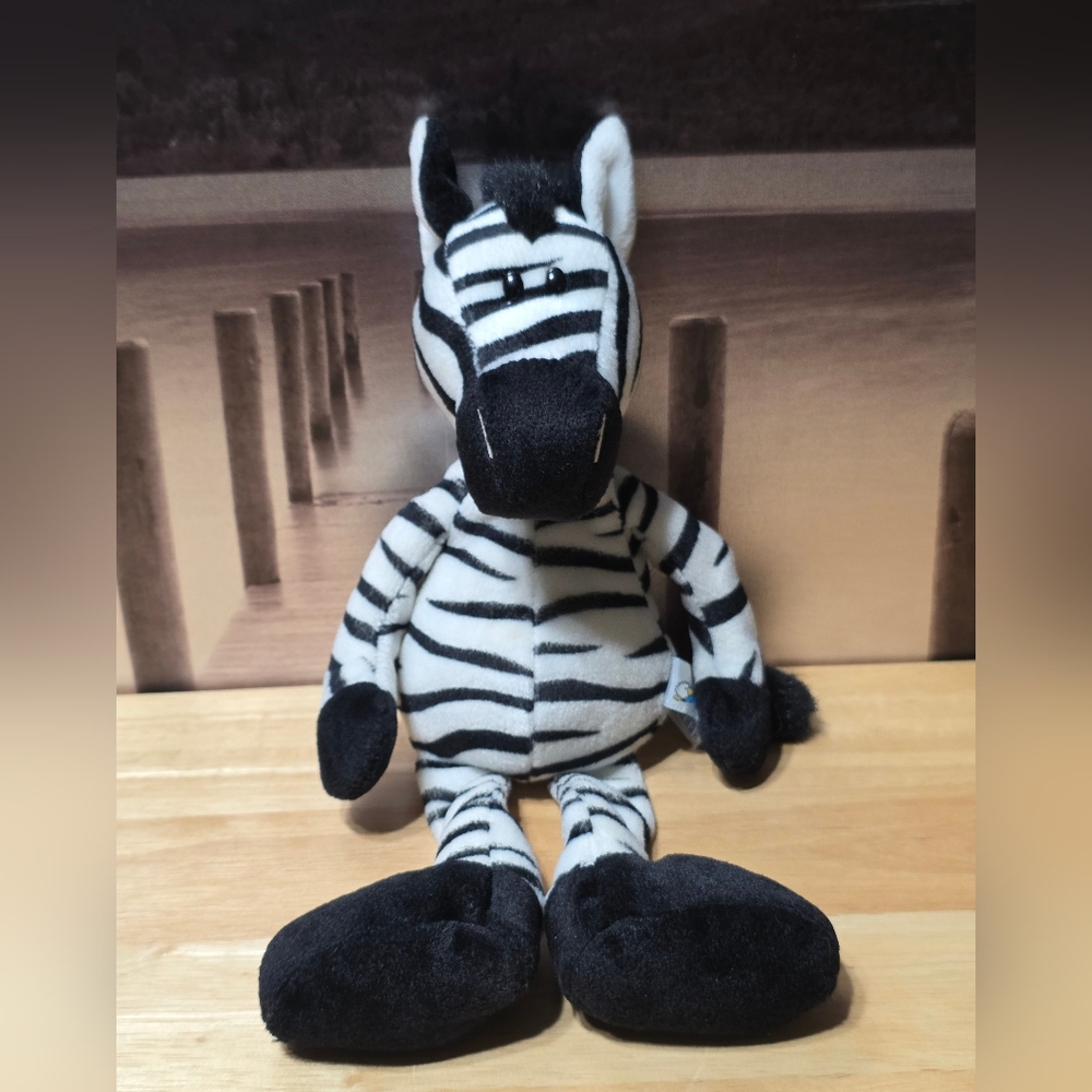 Nici [Wild Friends] Zebra Toy - Black and White Stuffed Animal Germany Vintage